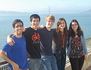 chemical engineering students at AIChE conference